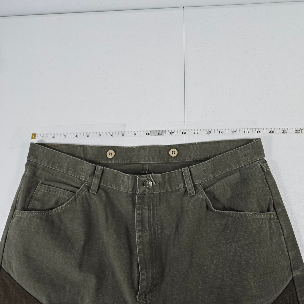 Wrangler Pro Gear Mens Upland Hunting Pants Green Brown Ripstop PG101LD 38x32 - Picture 3 of 9